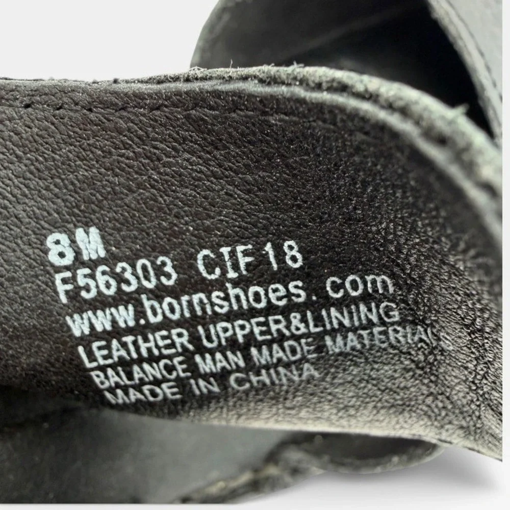Born Women's Black Leather Slingback Clogs‎ Comfort Shoes Size 8 NWOT